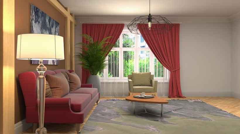 living room curtain design 