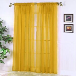 Yellow Mustard-colored Curtains