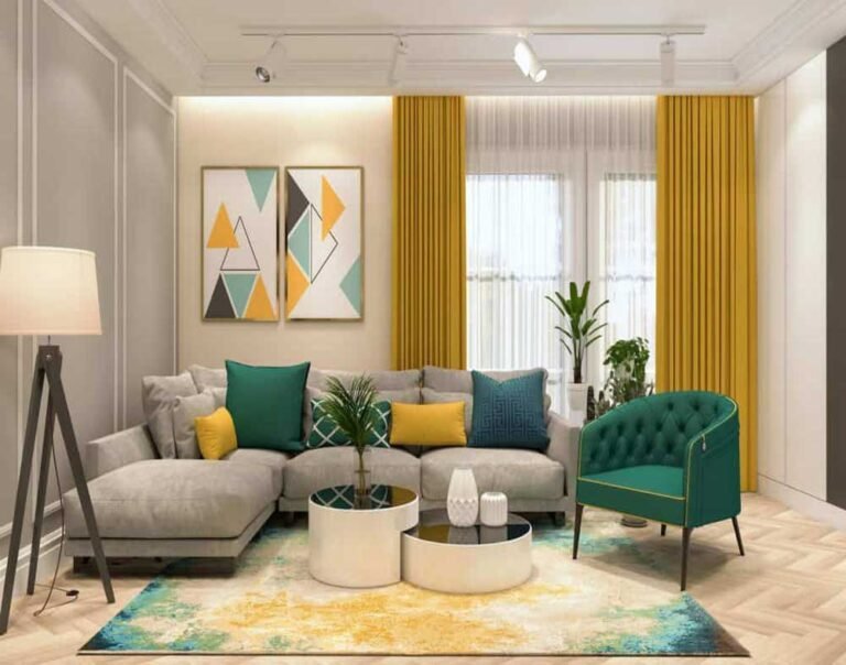 bright curtains for living room